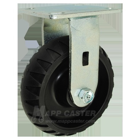 MAPP CASTER 6"X2" Rugged Thermoplastic Rubber (TPR) Wheel Rgd Caster - 550 Lbs Cap 146RTPR620R